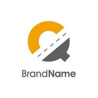 Simple Initial Q Way Logo vector