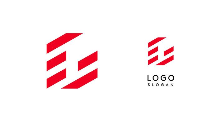 Abstract red geometric letter G with parallel lines. Stripes modern logotype concept, futuristic design for an innovative company, minimalist sporty and technological power style. illustration