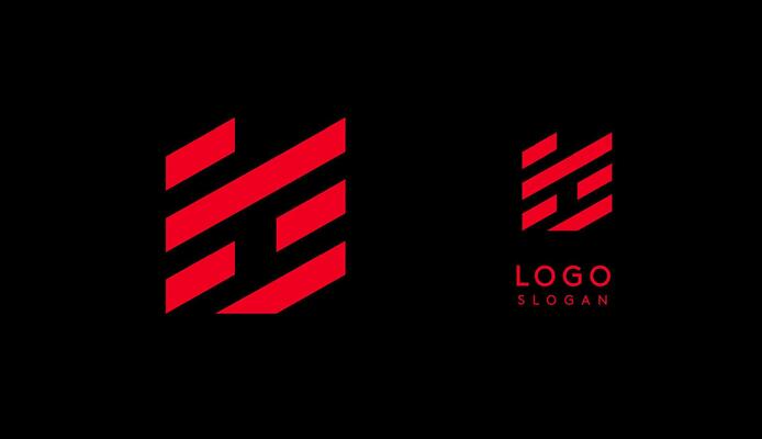 Abstract red geometric letter B with parallel lines. Stripes modern logotype concept, futuristic design for an innovative company, minimalist sporty and technological power style. illustration