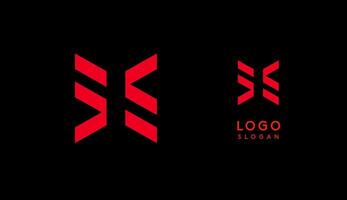 Abstract red geometric letter X with parallel lines. Stripes modern logotype concept, futuristic design for an innovative company, minimalist sporty and technological power style. illustration vector