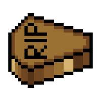 Coffin for helloween game in pixel art style vector