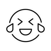 Face with Tears of Joy Icon Design vector