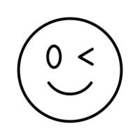 Winking Face Icon Design vector