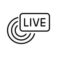 Live Broadcast Icon Design vector