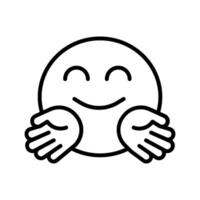 Hugging Face Icon Design vector