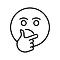 Thinking Face Icon Design vector