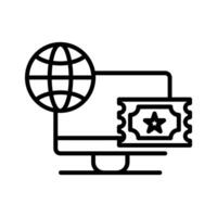 Ticket System Icon Design vector
