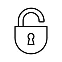 Open Lock Icon vector