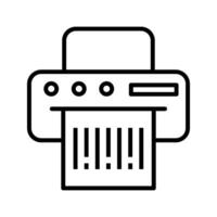 Barcode Printing Icon Design vector