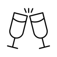 Wine Cheers Icon Design vector
