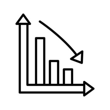 Chart Down Icon vector