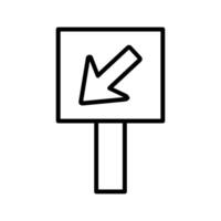 Diagonal Down-Left Arrow Icon Design vector