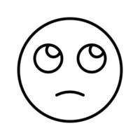 Face with Rolling Eyes Icon Design vector
