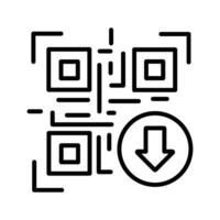 QR Code Download Icon Design vector