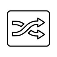 Shuffle Tracks Button Icon vector