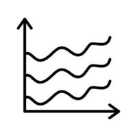 Spline Chart Icon vector