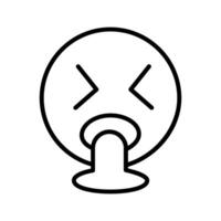 Face Vomiting Icon Design vector