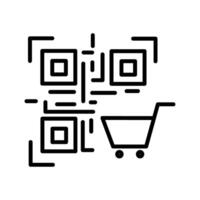 QR Code Shopping Icon Design vector