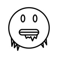 Cold Face Icon Design vector