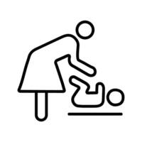 Changing Table Icon Design vector