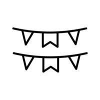 Bunting Flags Icon Design vector