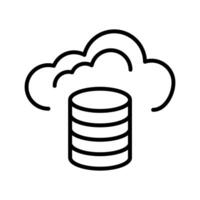 Cloud Database Icon vector