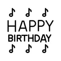 Happy Birthday Song Icon Design vector