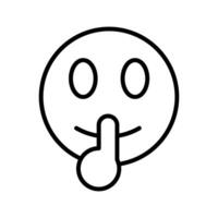 Shushing Face Icon Design vector