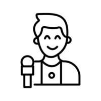 News Correspondent Icon Design vector