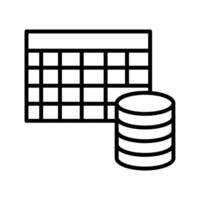 Table Data Icon Design vector