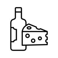 Wine and Cheese Icon Design vector