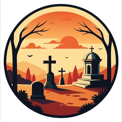 illustration of an castle for Spooky Halloween