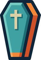 Coffin generic flat illustration vector