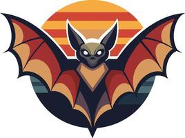 plano color murciélago ilustración vector