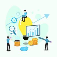 related to business, graphics, hard work and work targets vector