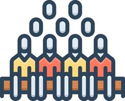 Color icon for community vector