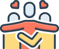 Color icon for affection vector