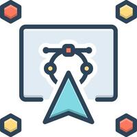 Color icon for design vector