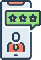 Color icon for review vector