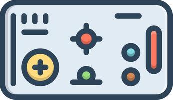 Color icon for mobile game vector