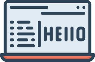 Color icon for programming vector