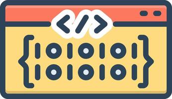 Color icon for programming language vector