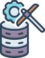 Color icon for data mining vector