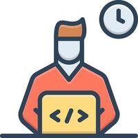 Color icon for programmer vector