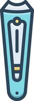 Color icon for nail cutter vector