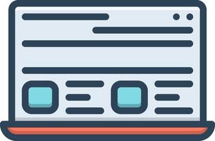 Color icon for web vector
