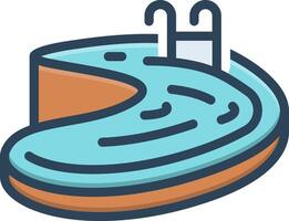 Color icon for pool vector