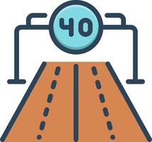 Color icon for speed limit vector