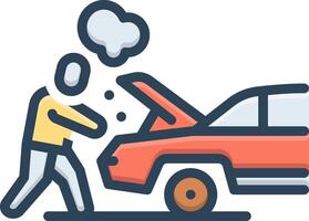 Color icon for vehicle breakdown vector