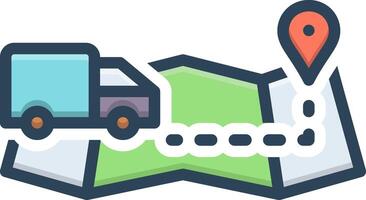 Color icon for delivery location vector